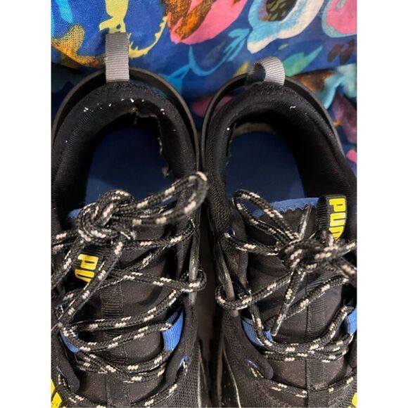 Puma pacer future trail black spectra yellow men’s 8 GUC 382884-07 running sneak - Picture 4 of 9